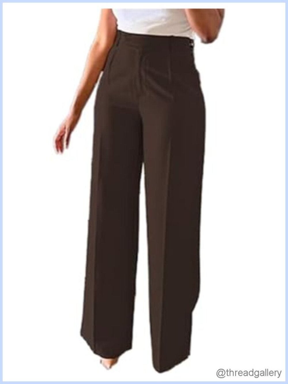 Shiyinvie Women's Straight Leg Business Casual Work Pants Trousers with Pockets